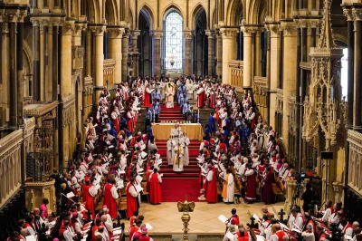 Bishops attend the opening Eucharist of the Lambeth Conference in Canterbury Cathedral