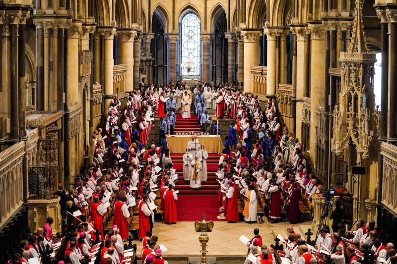 Bishops attend the opening Eucharist of the Lambeth Conference in Canterbury Cathedral