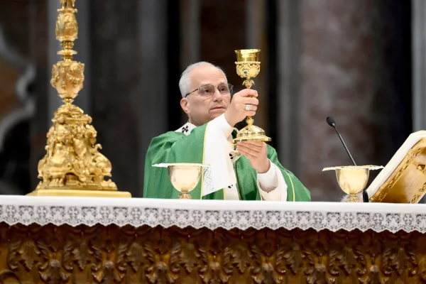 Pope Leo XIV celebrates Mass in St. Peters with participants in the Jubilee of Synodal Teams