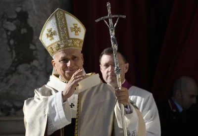 Pope Leo XIV gives his blessing to people attending Mass for the Jubilee of Choirs and the feast of Christ the King in St. Peter's Square at the Vatican. At the end of Mass, the pope announced the release of his apostolic letter, 'In Unitate Fidei' ('In the Unity of Faith') on the Creed and the 1,700th anniversary of the Council of Nicaea