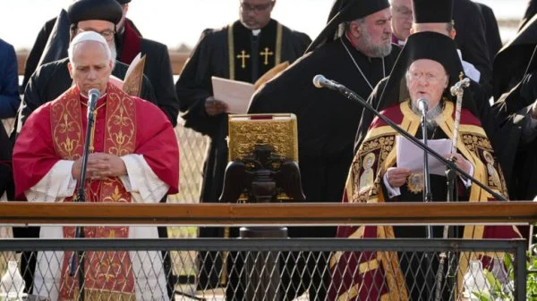 Pope Leo XIV joins Ecumenical Patriarch Bartholomew and other Christian leaders for an ecumenical prayer service in Iznik, Türkiye. The gathering marked the 1,700th anniversary of the Council of Nicaea, convened in 325 A.D., which produced the Nicene Creed and defined foundational Christian doctrine