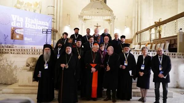 Church leaders from all the Christian communities in Italy gather for worship in Bari Cathedral during a two-day ecumenical symposium titled ‘The Italian way of dialogue’
